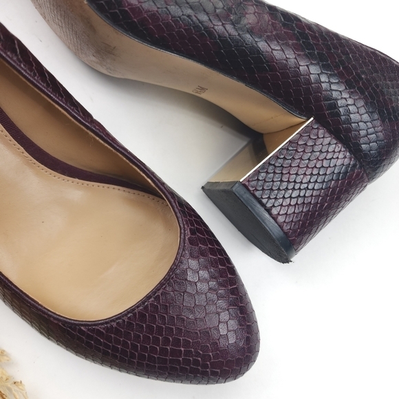 Talbots Maroon Low Block Heel Sz 6½ - Picture 4 of 10